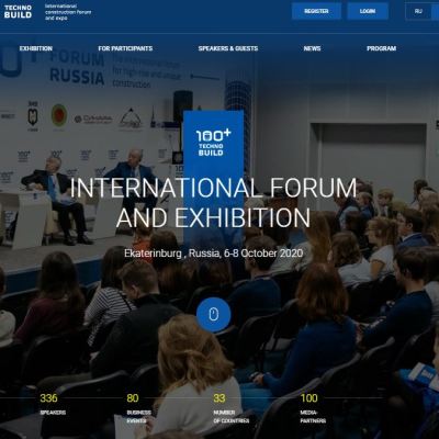 100 + Techno Build | INTERNATIONAL FORUM AND EXHIBITION Ekaterinburg , Russia,20-22 October 2020